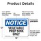 Signmission Vegetable Prep Sink Only, 18 in W x Rectangle, Plastic OS-2PACK-NS-P-1218-L-18863 - alternate 7